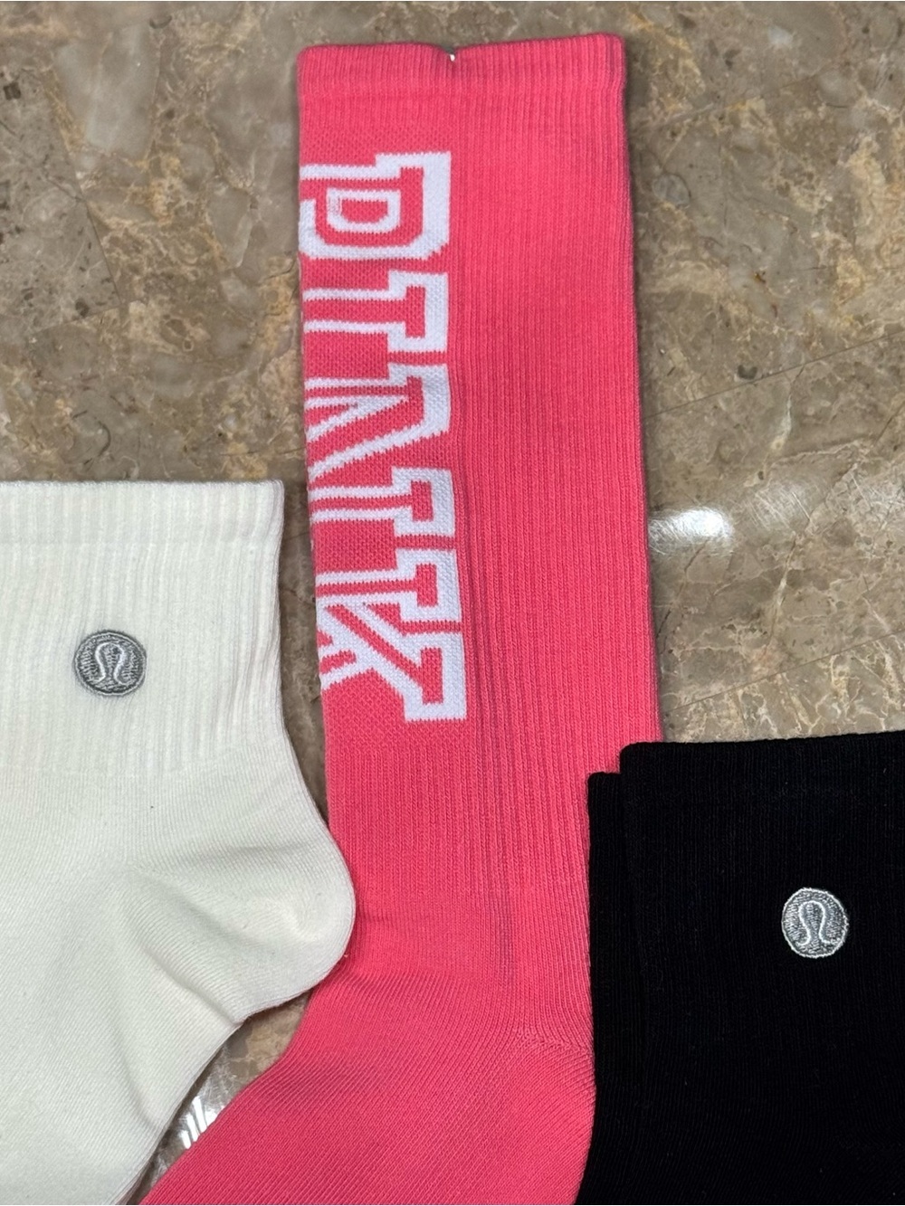 New Women’s Lululemon Athletica Socks and Pink sock set
3 pairs Size Medium - Picture 4 of 4